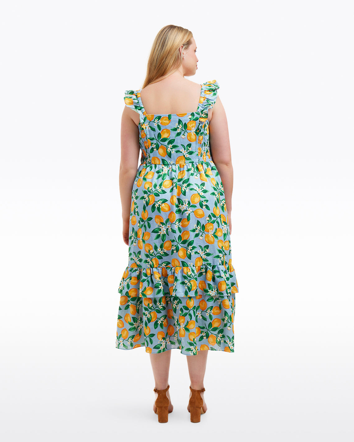 Carrie Midi Dress in Lemon Blossom