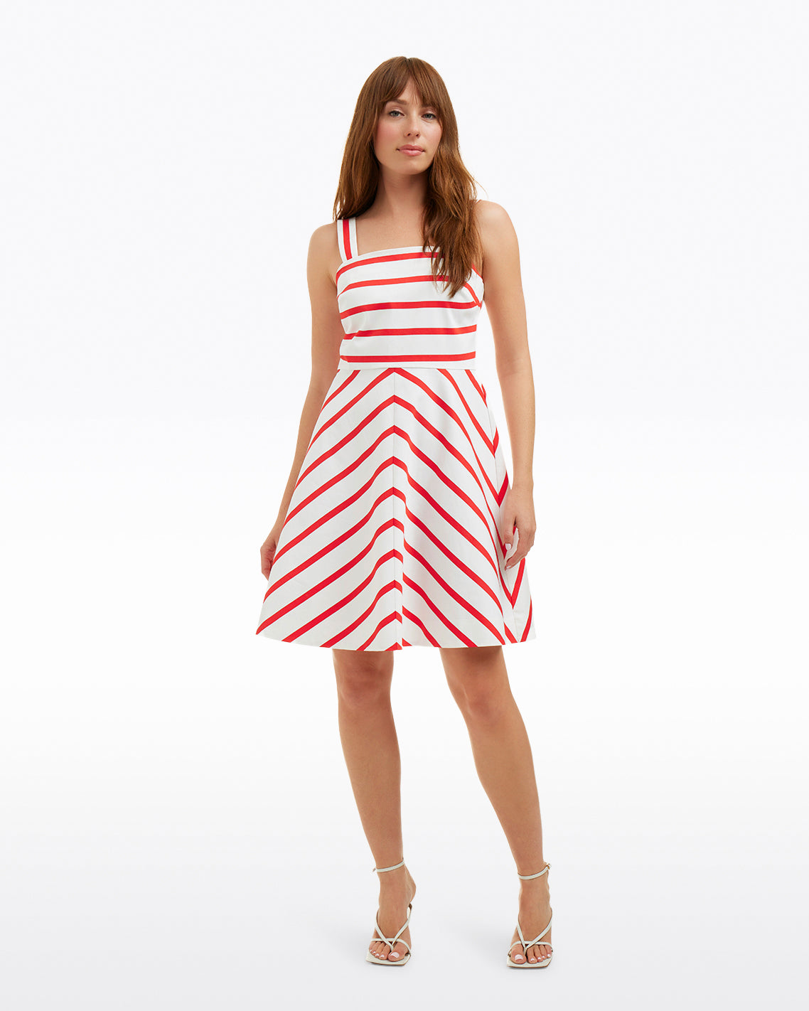 Zoe Love Circle Dress in Red Wentworth Stripe