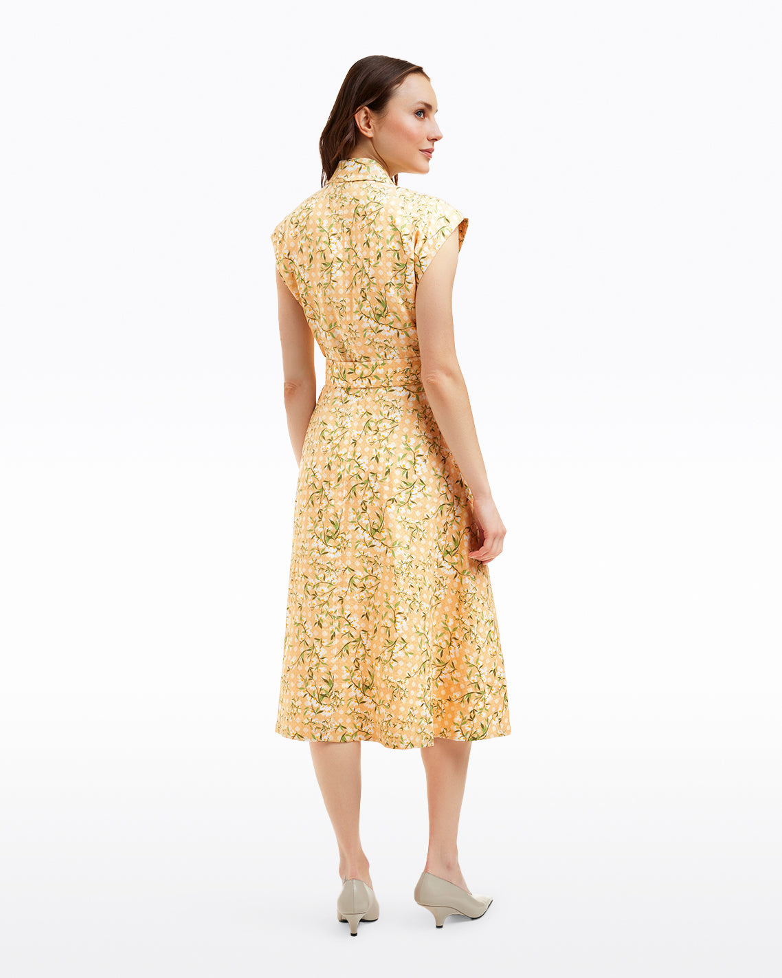 Addison Short Sleeve Midi Shirtdress in Floral Rattan