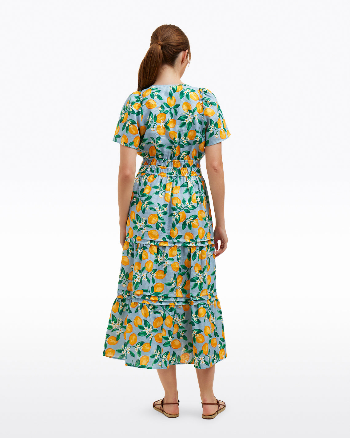 Hollie Midi Dress in Lemon Blossom