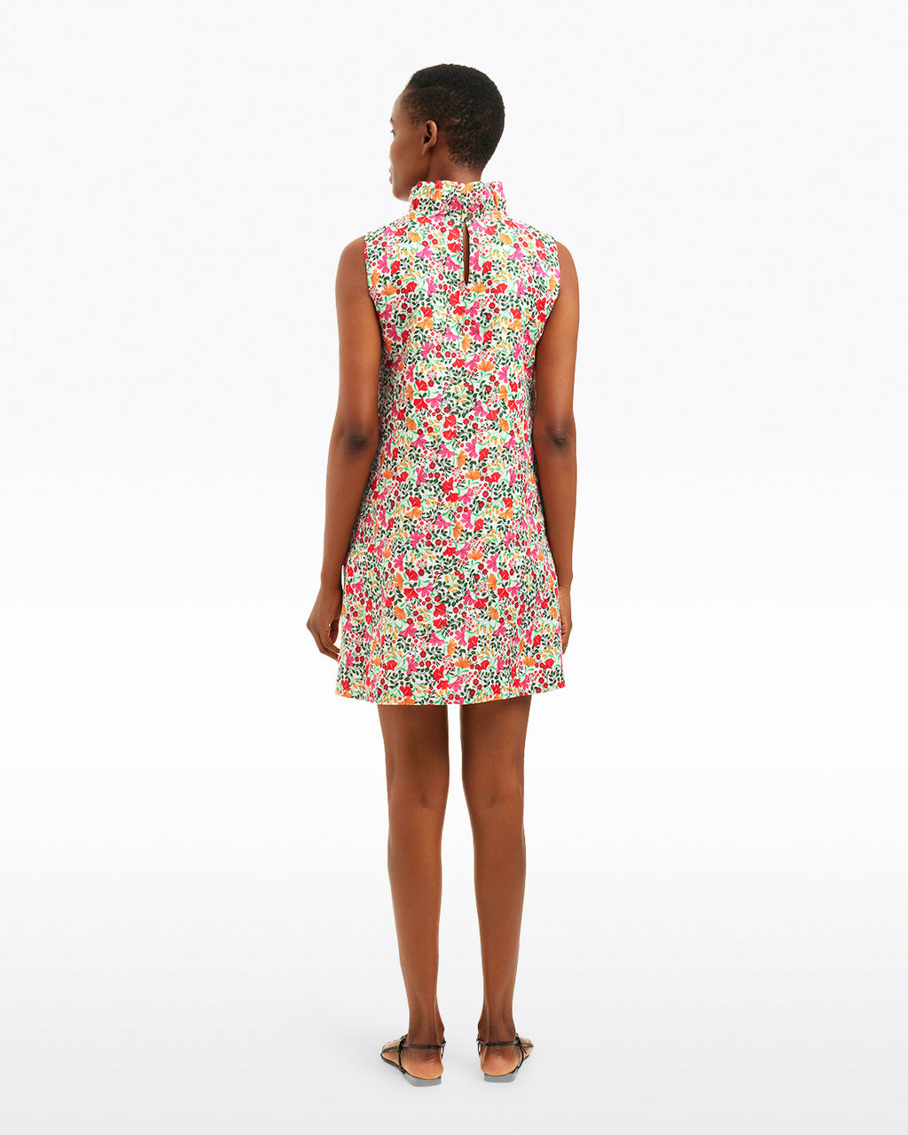 Sleeveless Lindsay Mini Dress in Coneflowers
