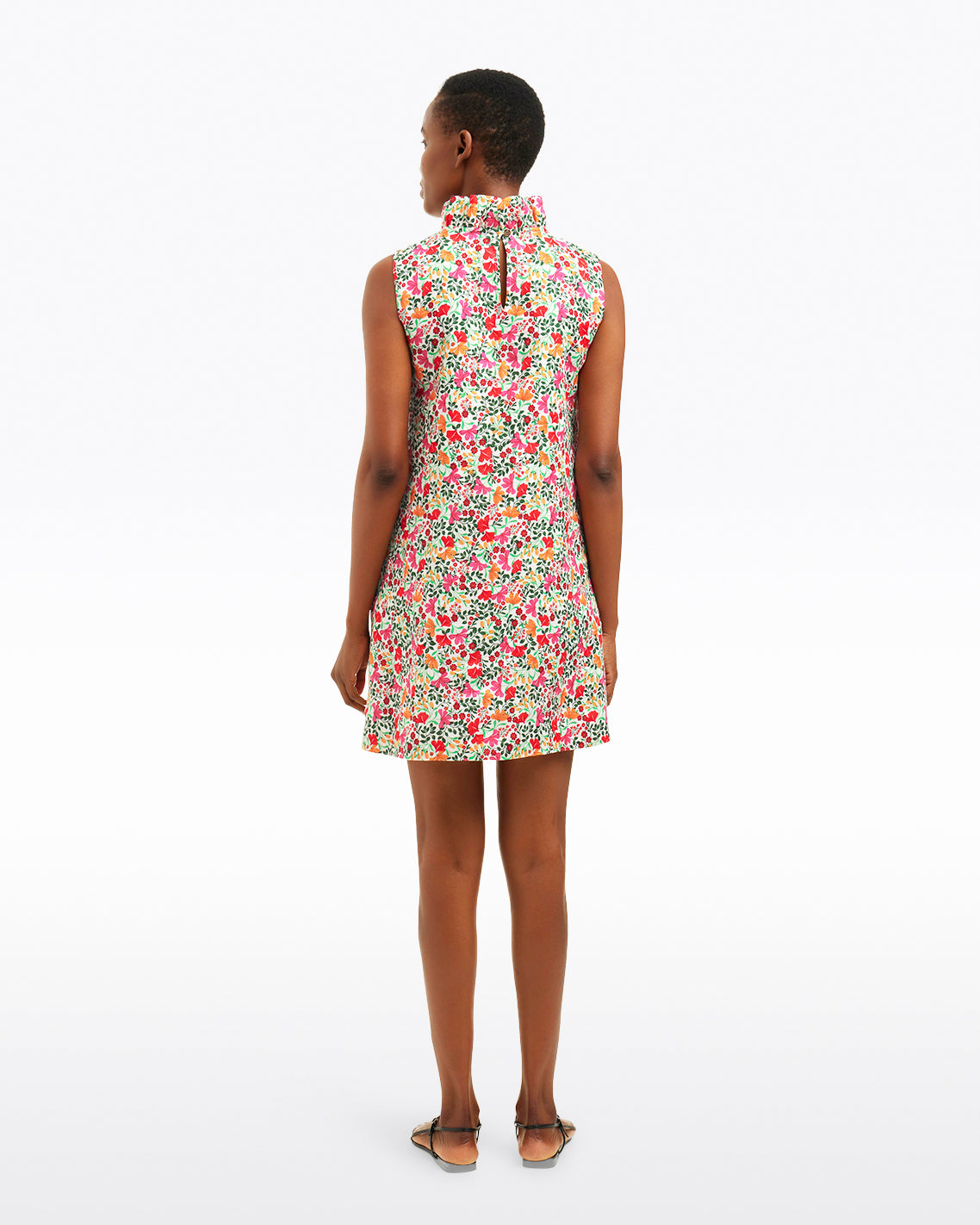 Sleeveless Lindsay Mini Dress in Coneflowers