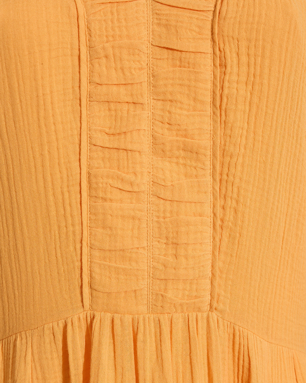 Chloe V-Neck Midi Dress in Crinkle Cotton