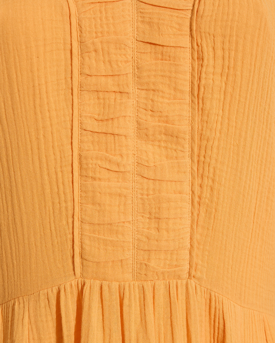 Chloe V-Neck Midi Dress in Crinkle Cotton