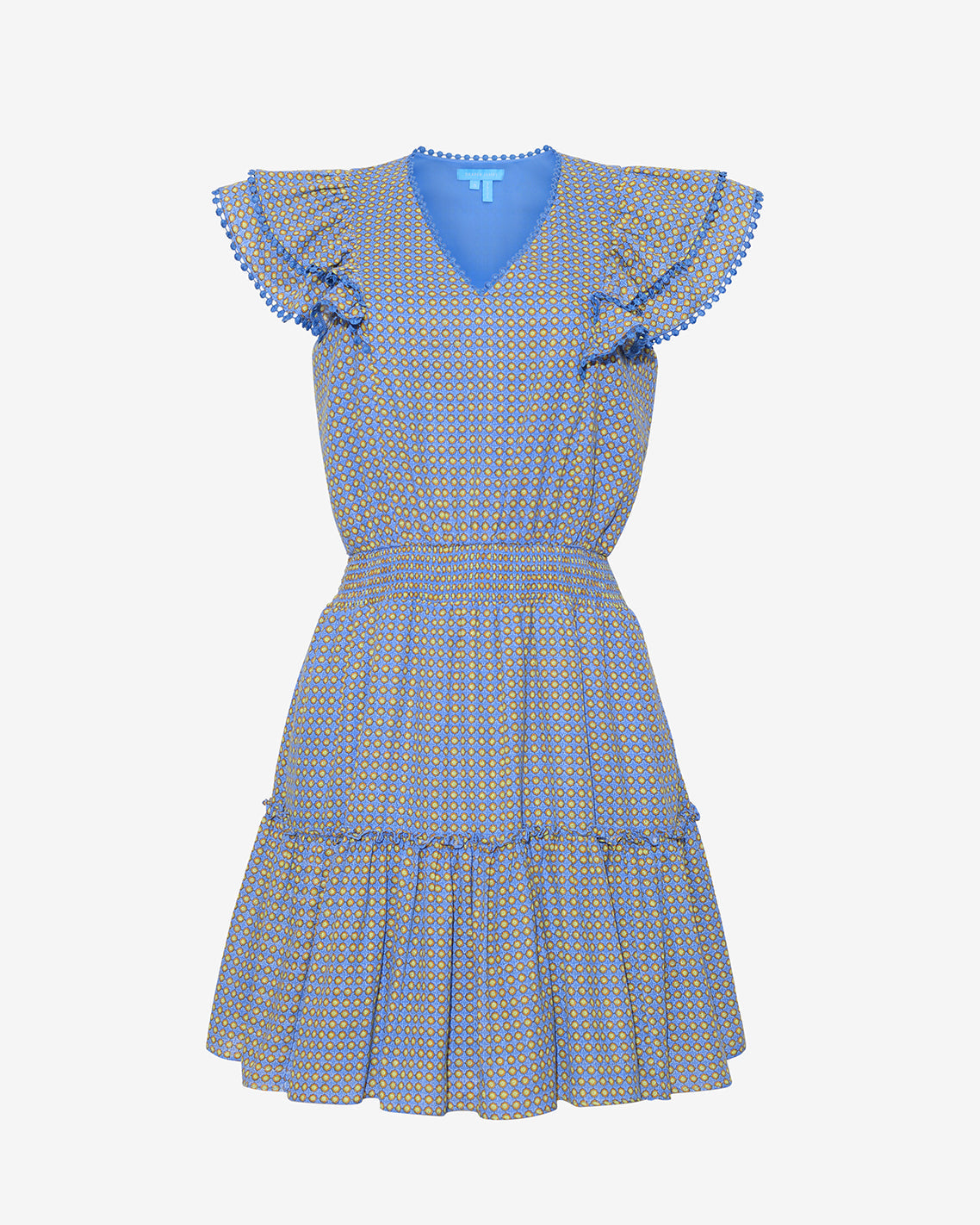 Gabby Mini Dress in Blue Dots