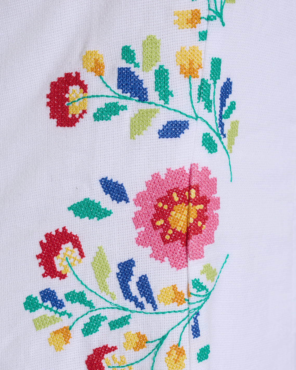 Primrose Mini Dress with Floral Embroidery