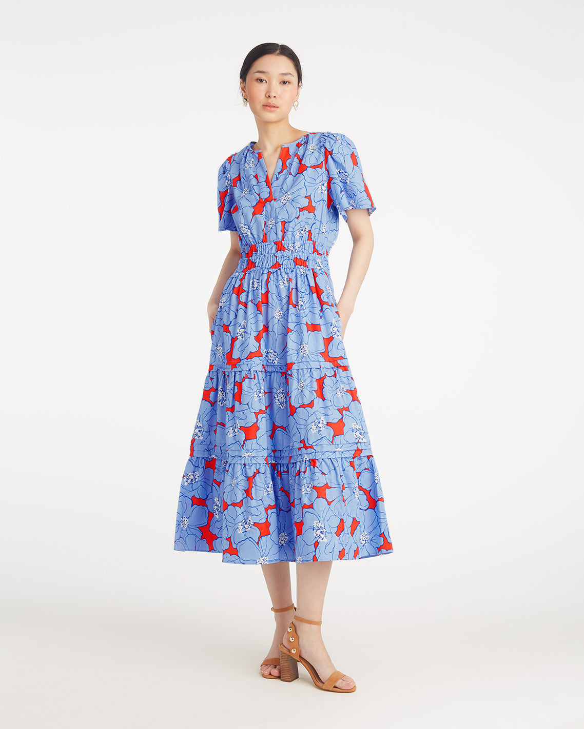 Hollie Midi Dress in Floating Floral