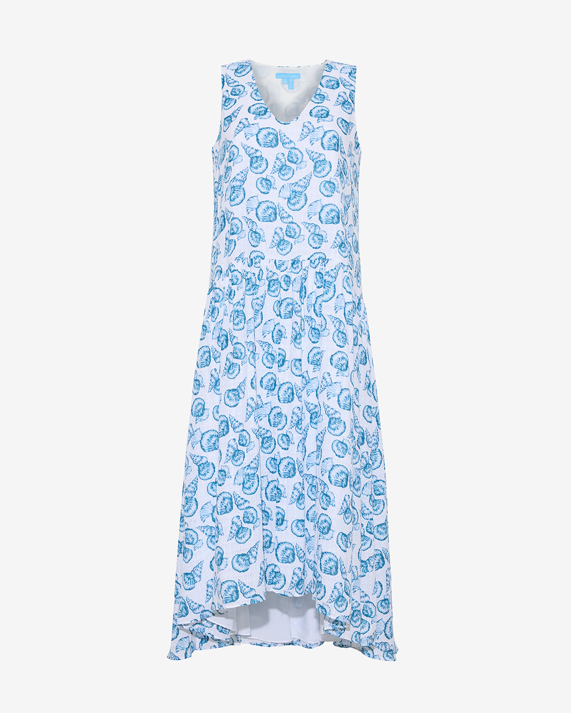 Skipper V-Neck Midi Dress in Seashells