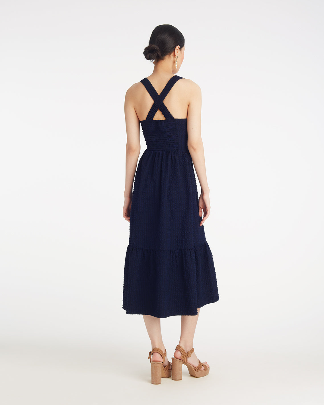 Blake Midi Dress in Seersucker