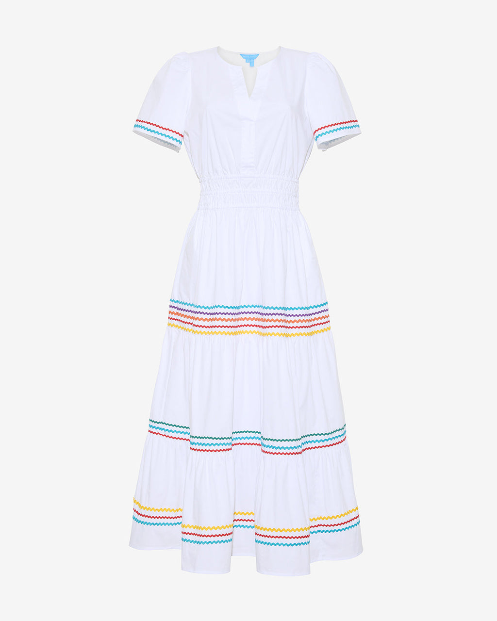 Hollie Midi Dress in Rainbow Ric Rac