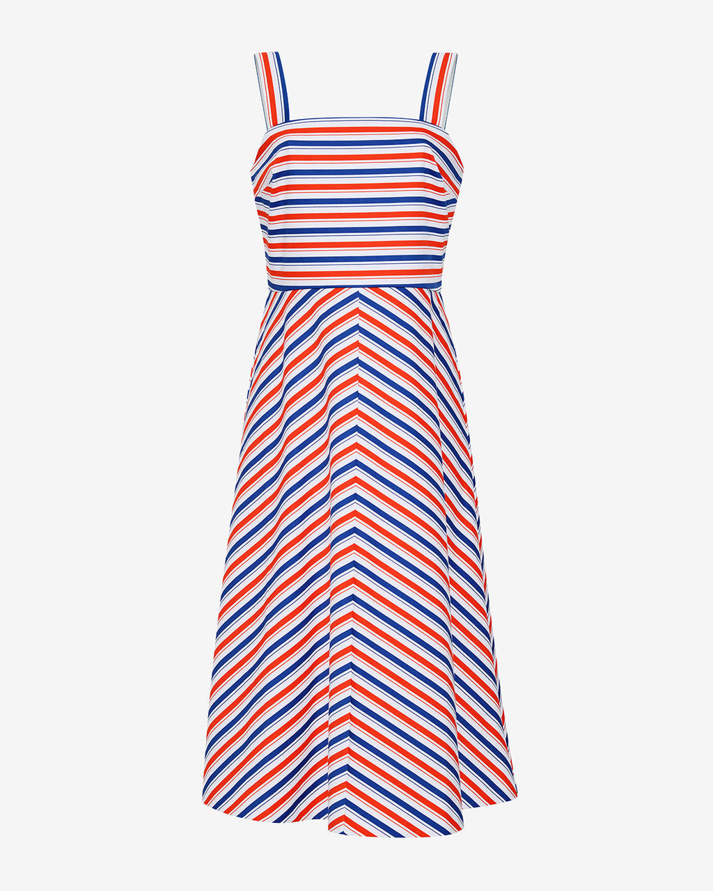 Angela Love Circle Midi Dress in Americana Stripes