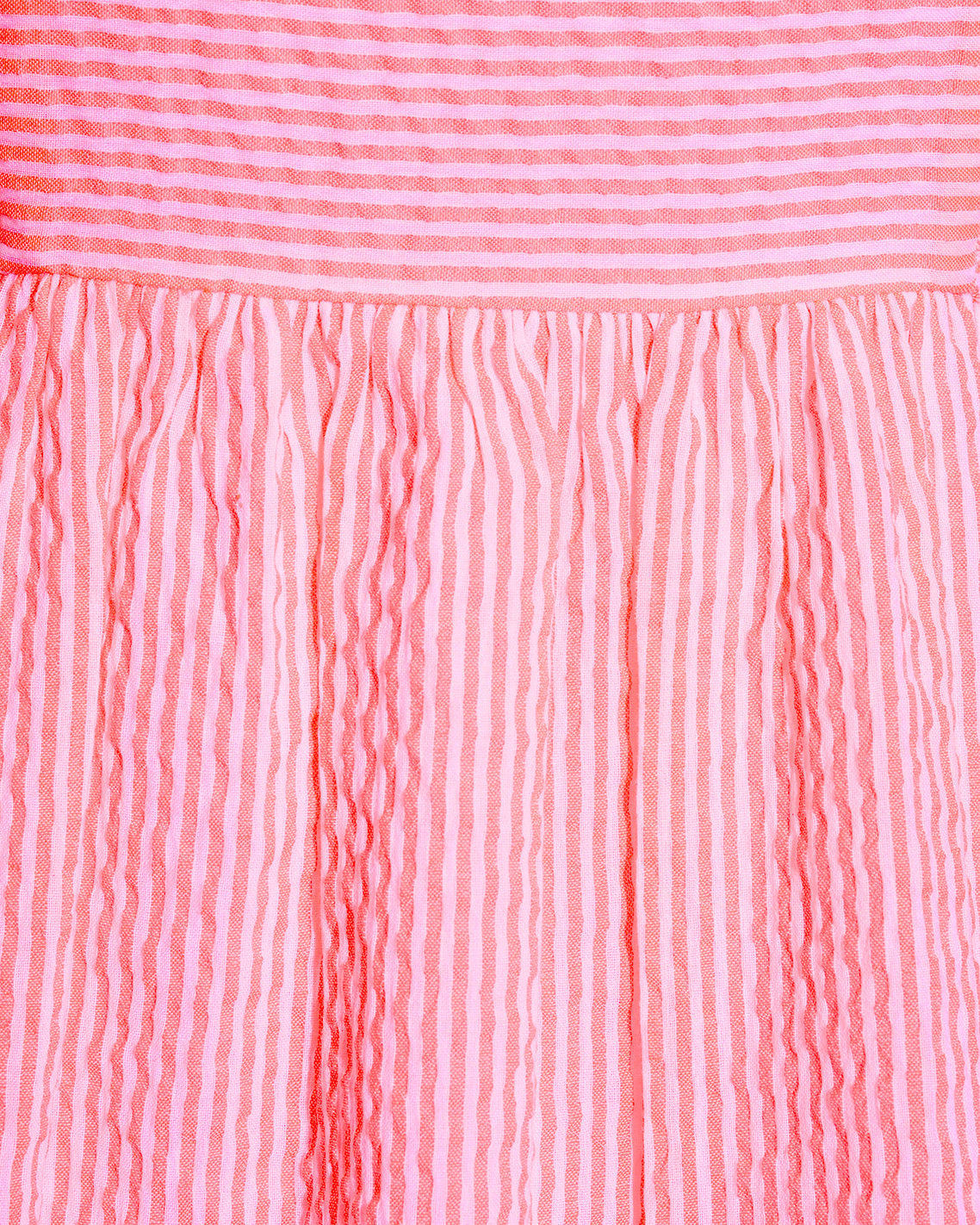 Carrie Midi Dress in Pink Seersucker