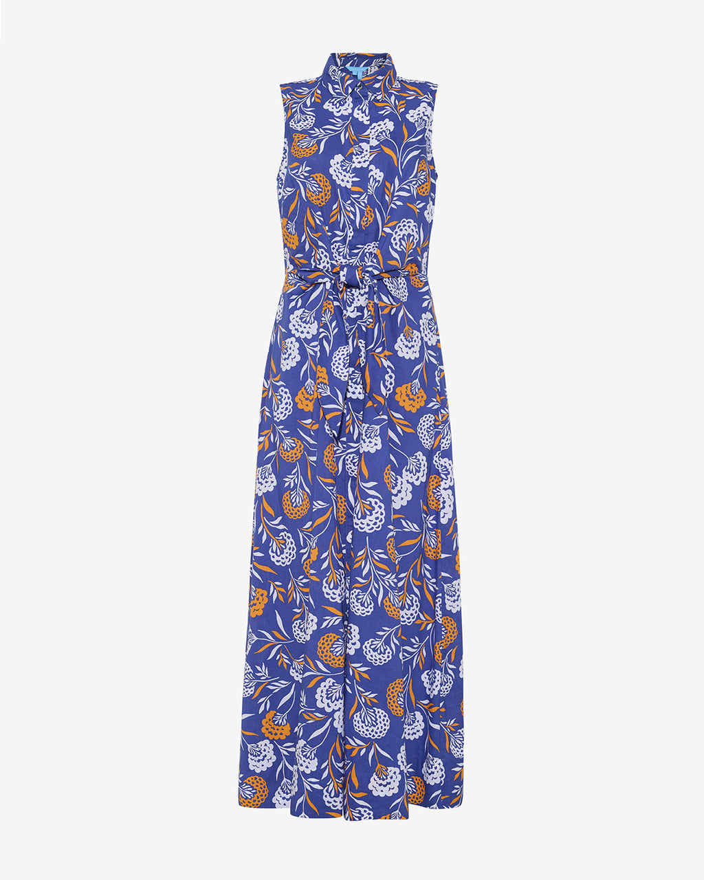Evangeline Midi Shirtdress in Abstract Dahlia