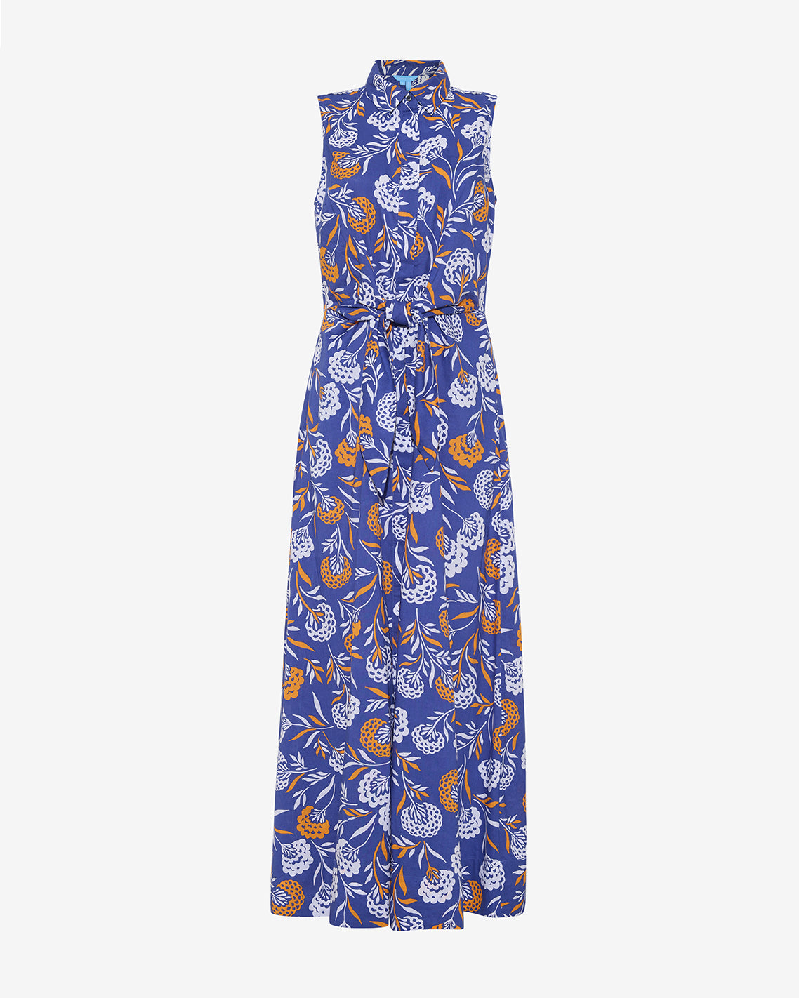 Evangeline Midi Shirtdress in Abstract Dahlia