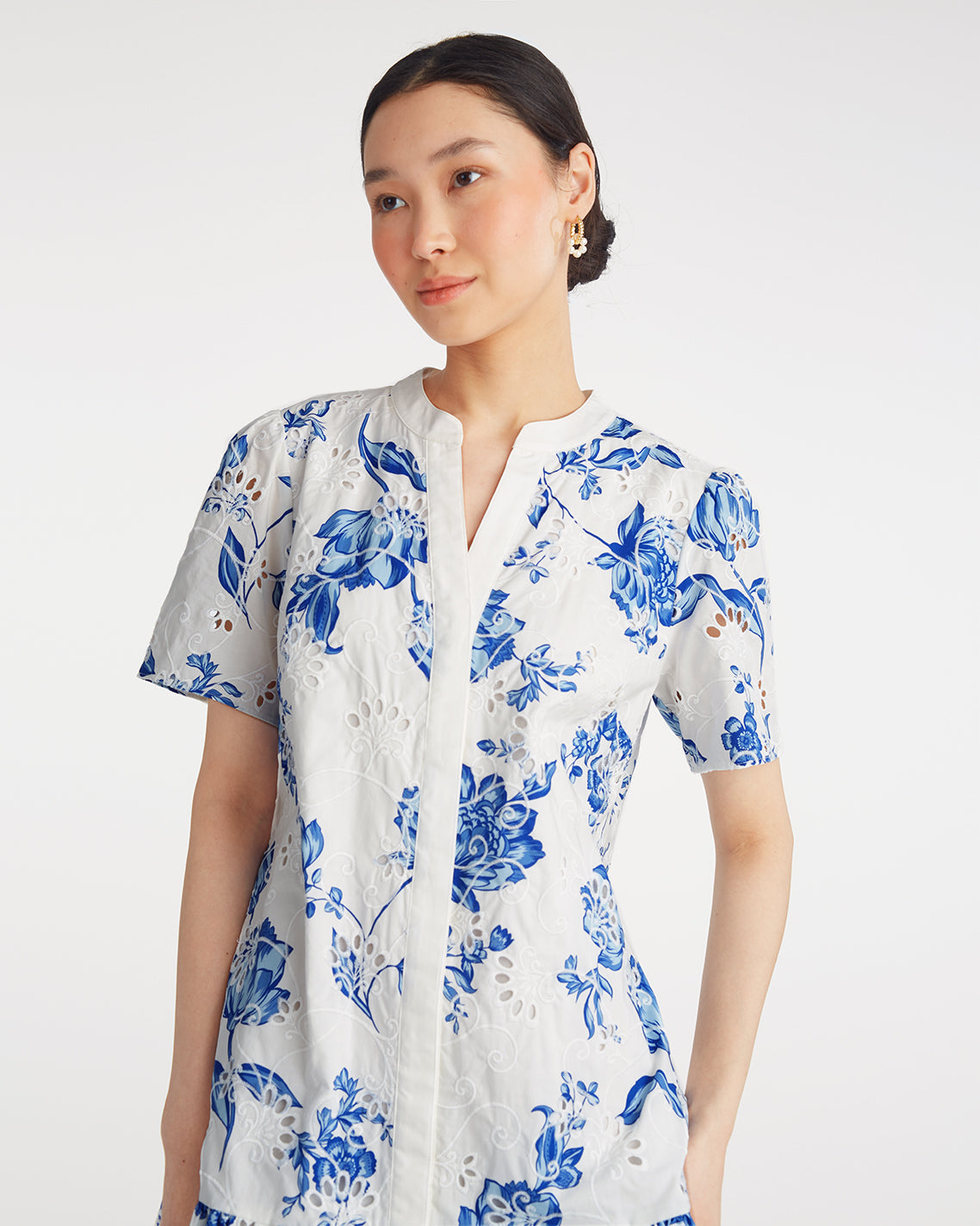 Molly Mini Dress in Magnolia Toile