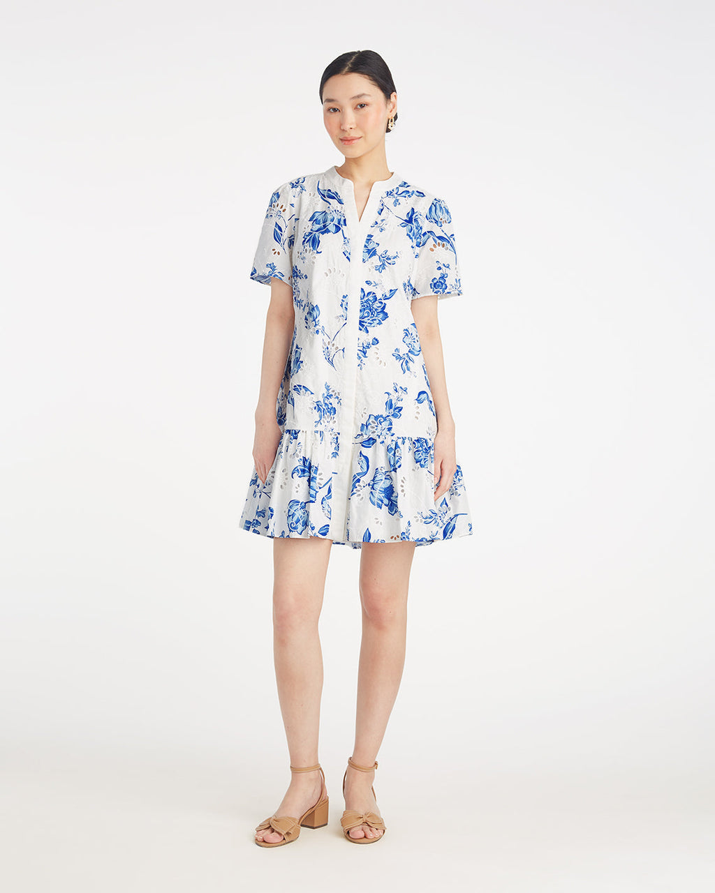 Molly Mini Dress in Magnolia Toile