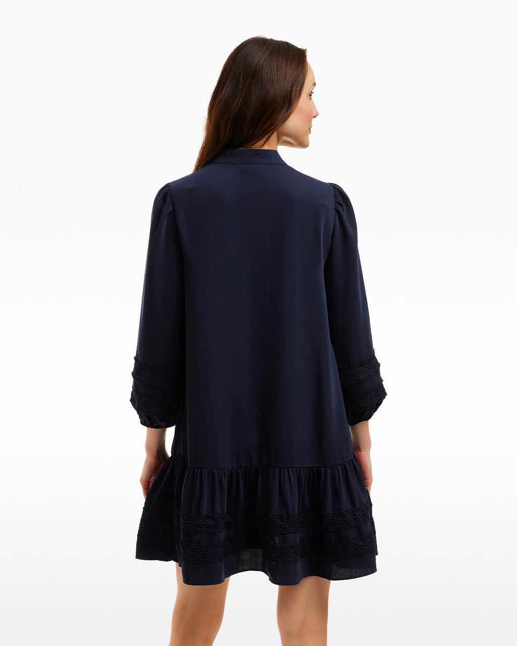 Molly Mini Dress in Embroidered Stripe