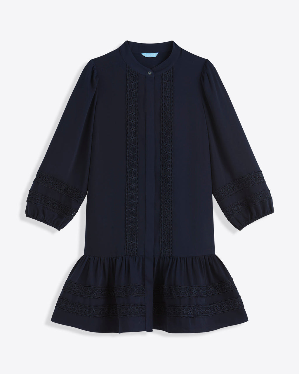 Molly Mini Dress in Embroidered Stripe