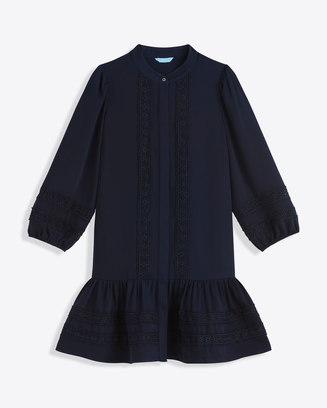 Molly Mini Dress in Embroidered Stripe