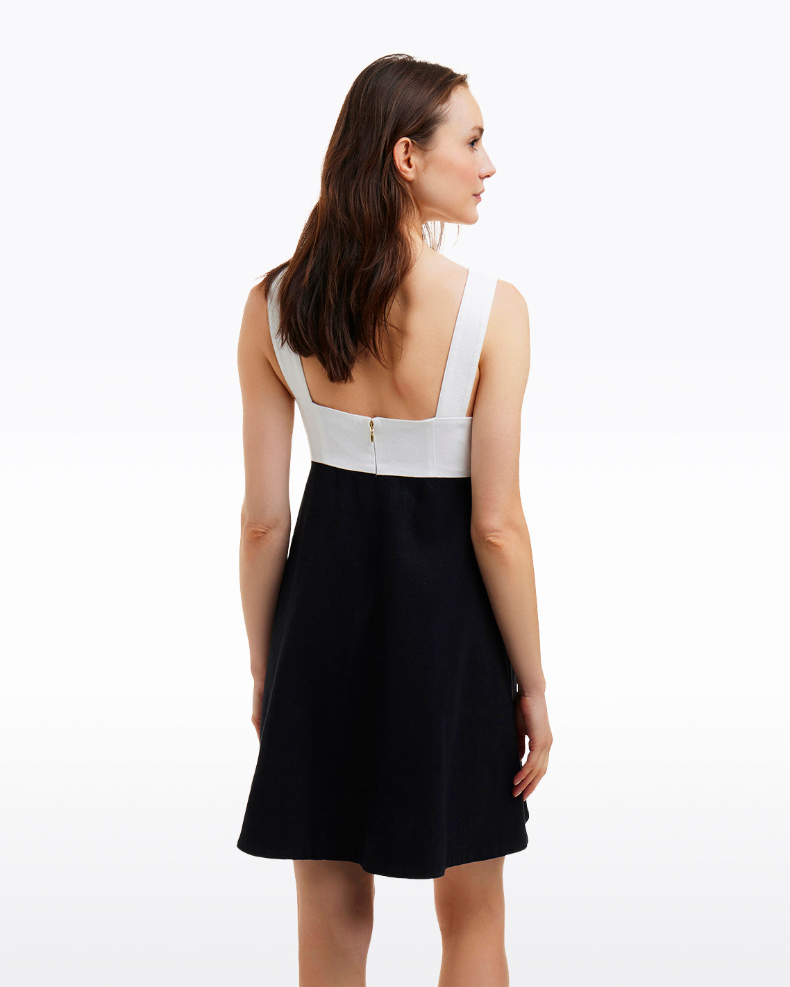 Henrietta Mini Dress in Black and White