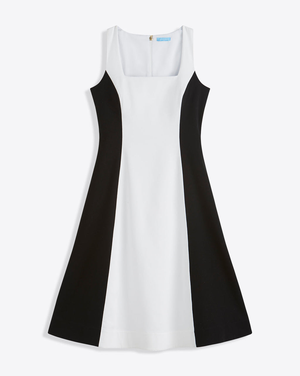 Genevieve Midi Dress in Black and White