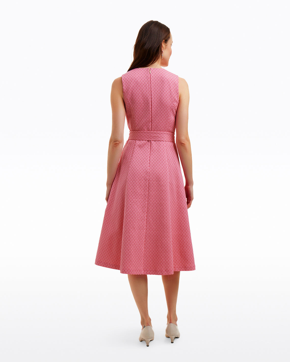 Charlotte Midi Dress in Circle Geo