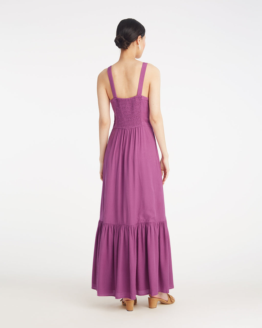 Brynn Sleeveless Midi Dress in Amethyst