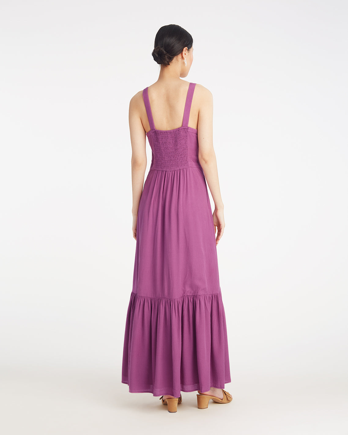 Brynn Sleeveless Midi Dress in Amethyst