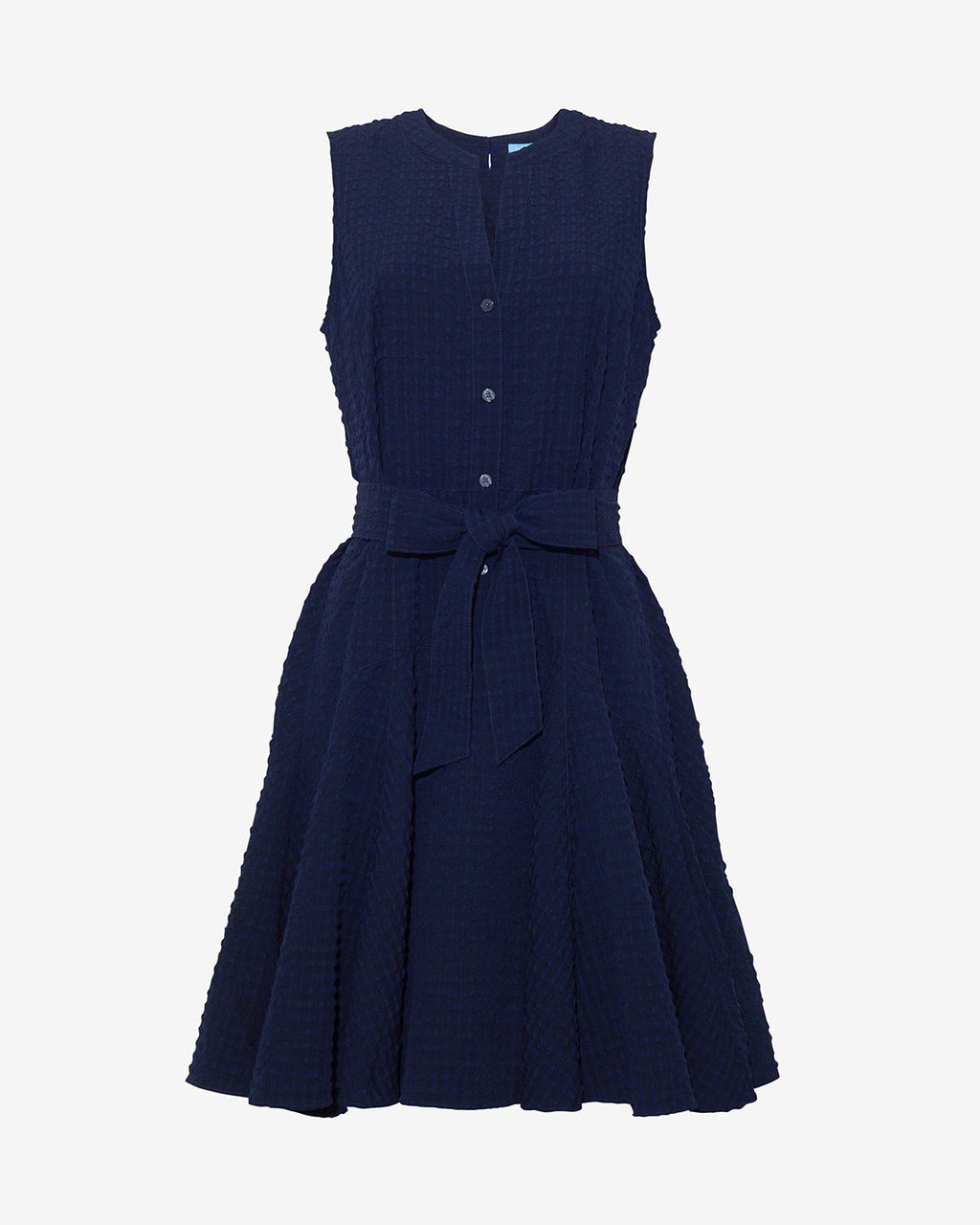 Avery Sleeveless Shirtdress in Seersucker