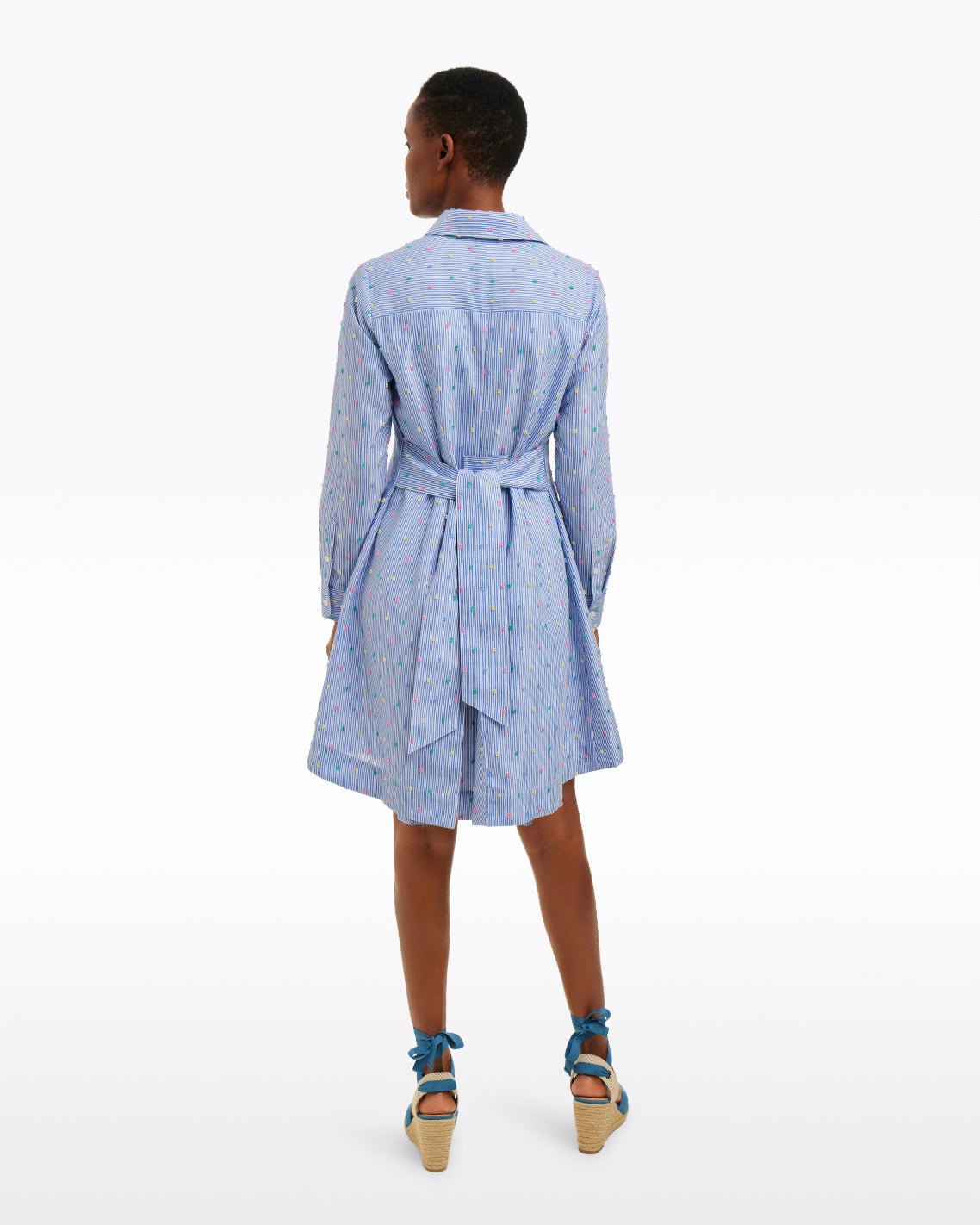 Layla Shirtdress in Blue Stripe