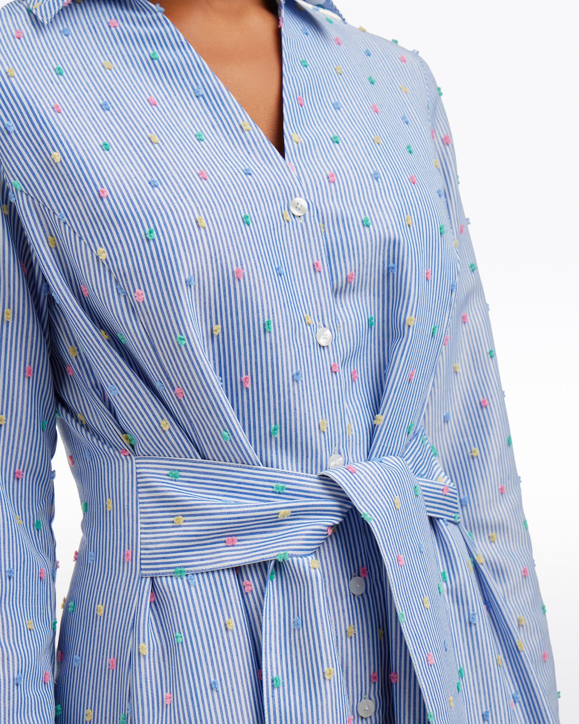 Layla Shirtdress in Blue Stripe