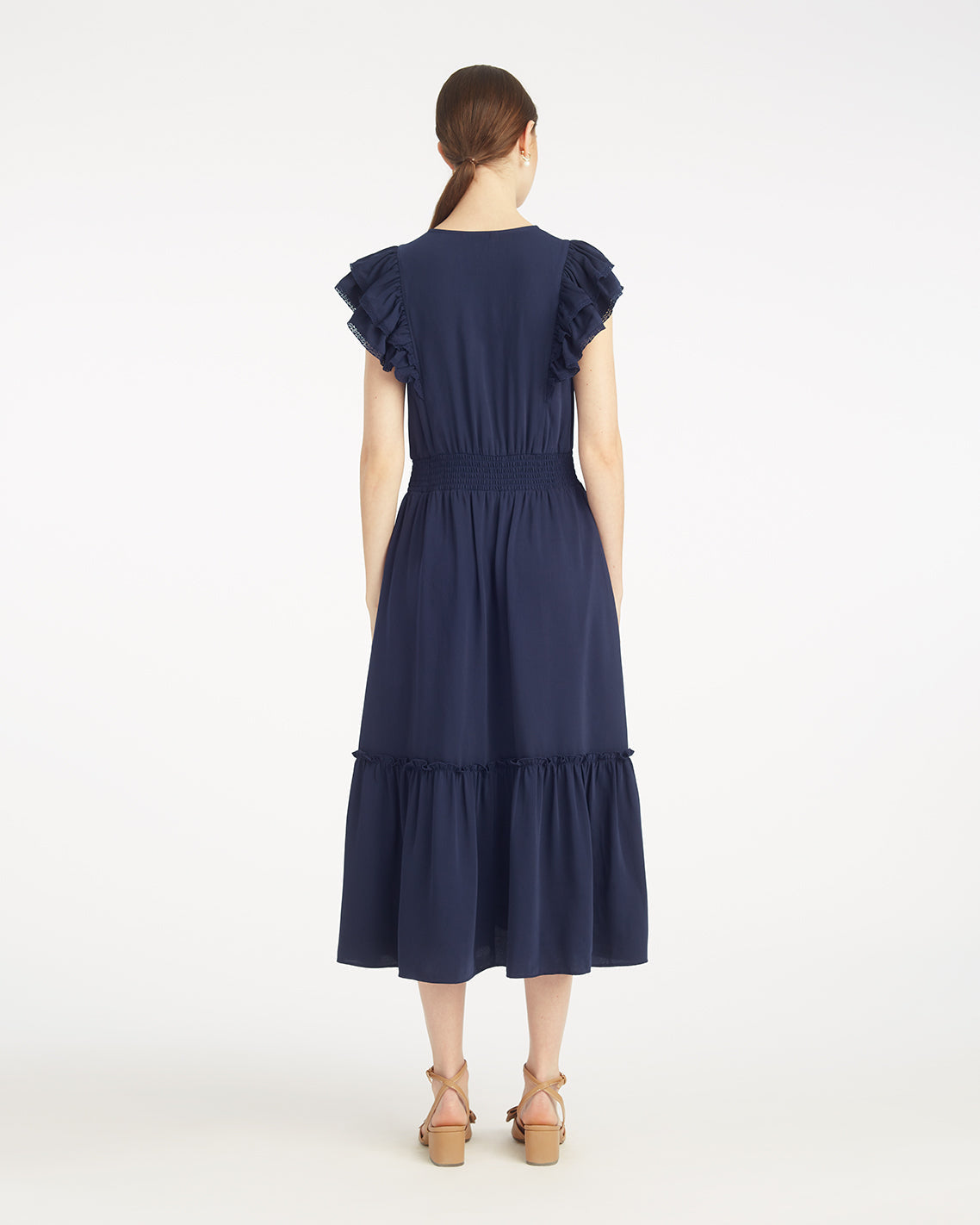 Meg Midi Dress in Navy