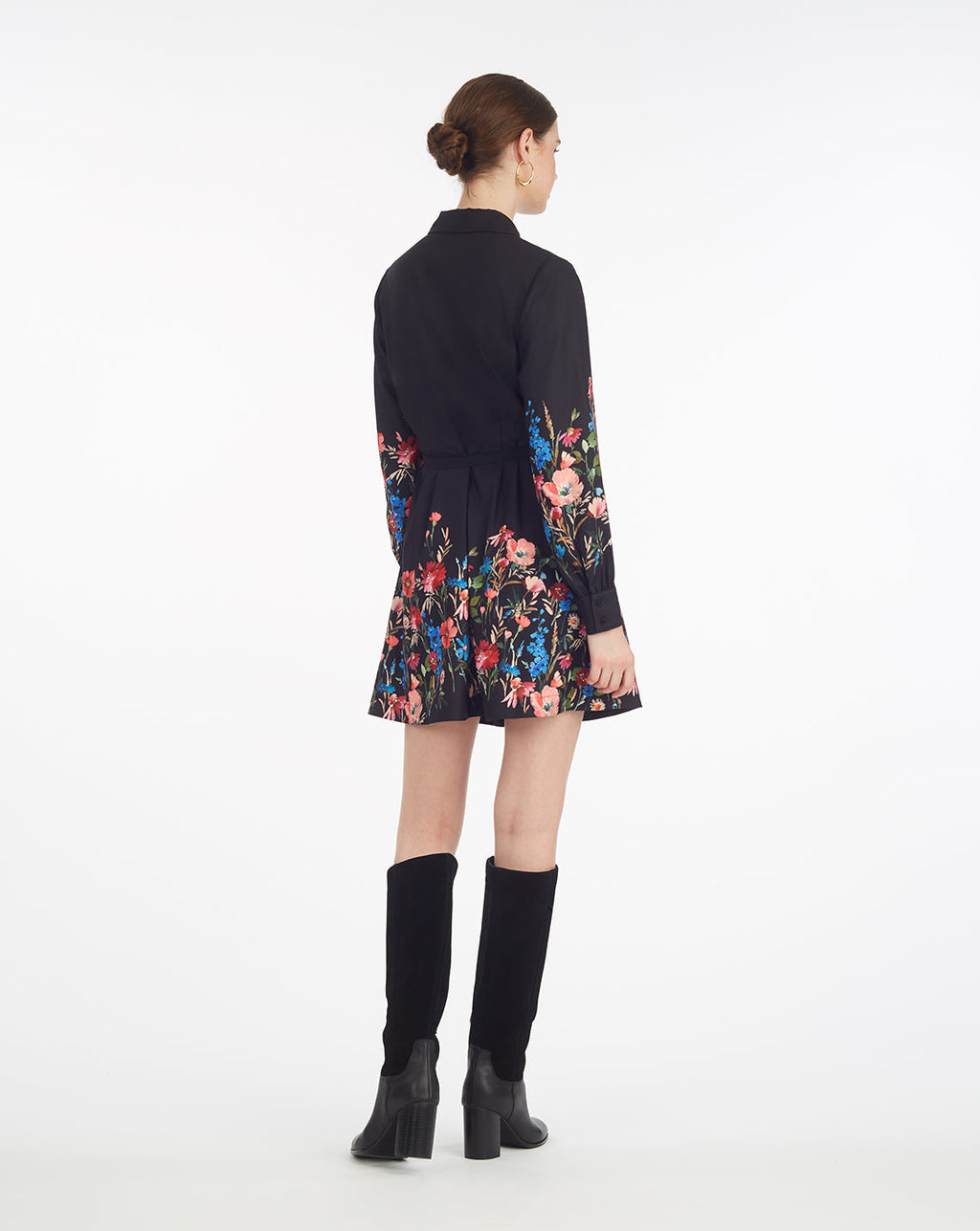Ellie Shirtdress in Moonlit Blooms