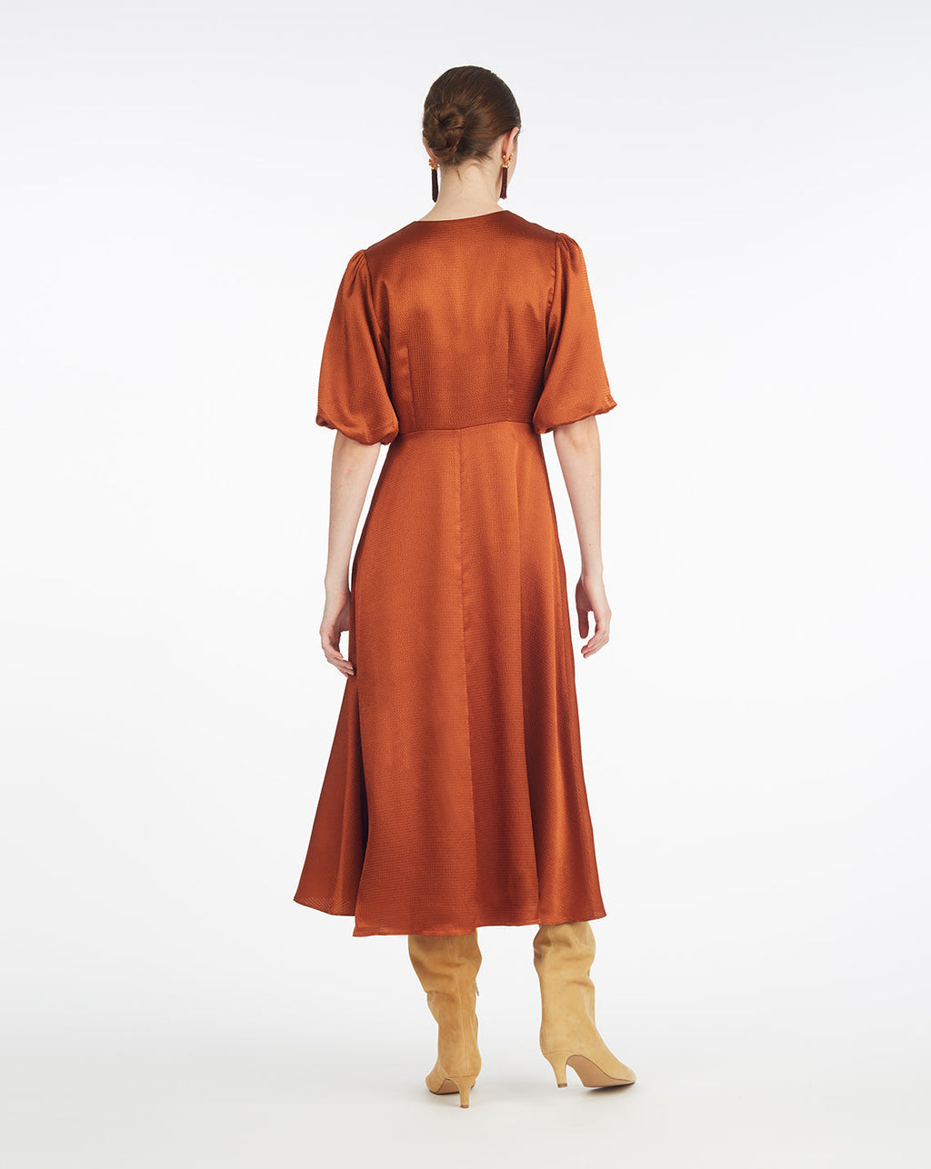 Maisy Midi Dress in Gingerbread