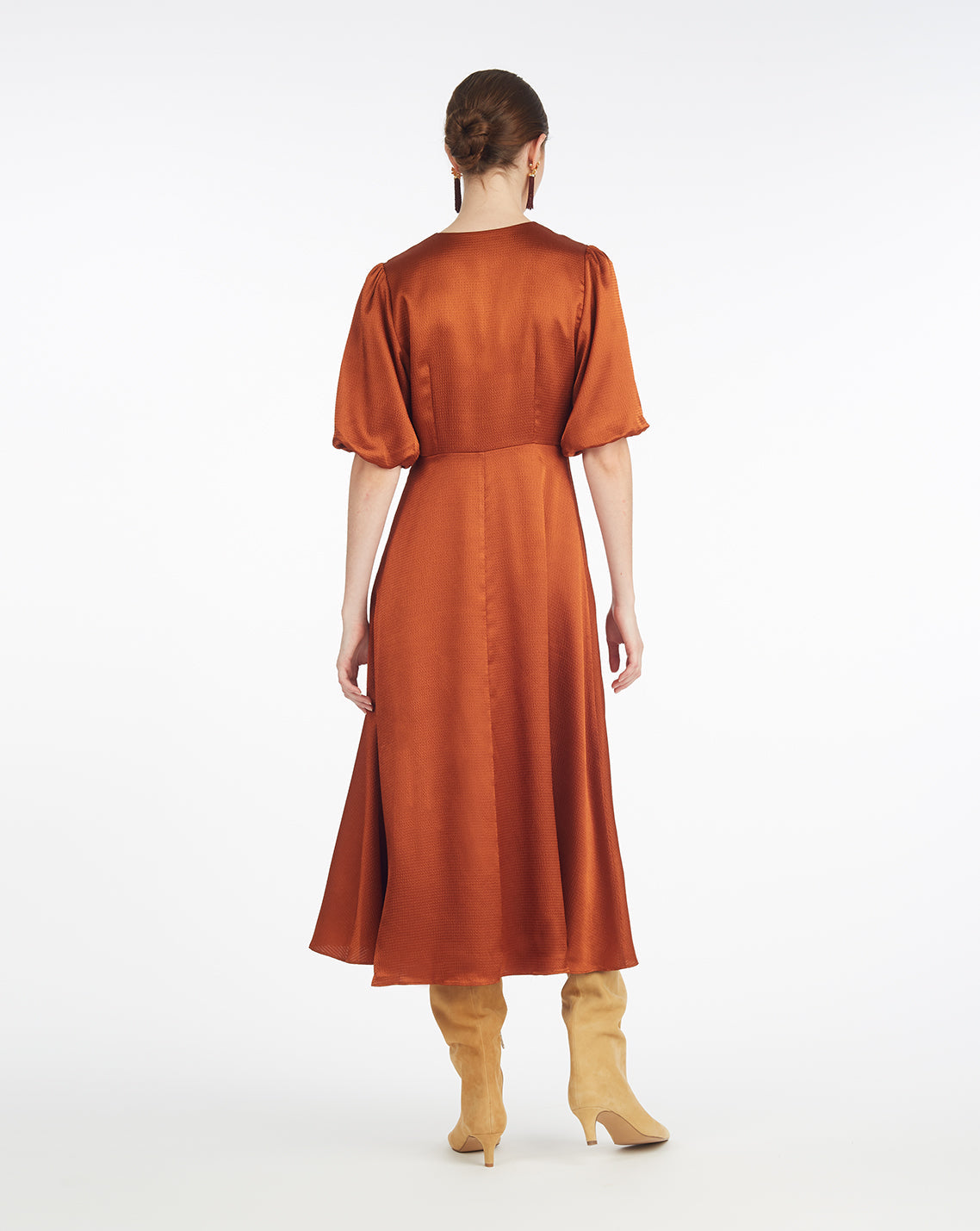 Maisy Midi Dress in Gingerbread