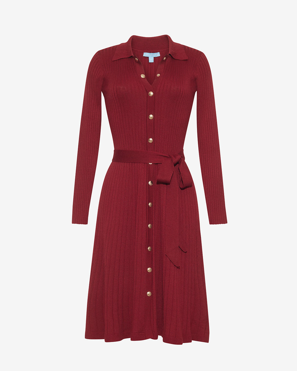 Monroe Knit Midi Dress in Burgundy