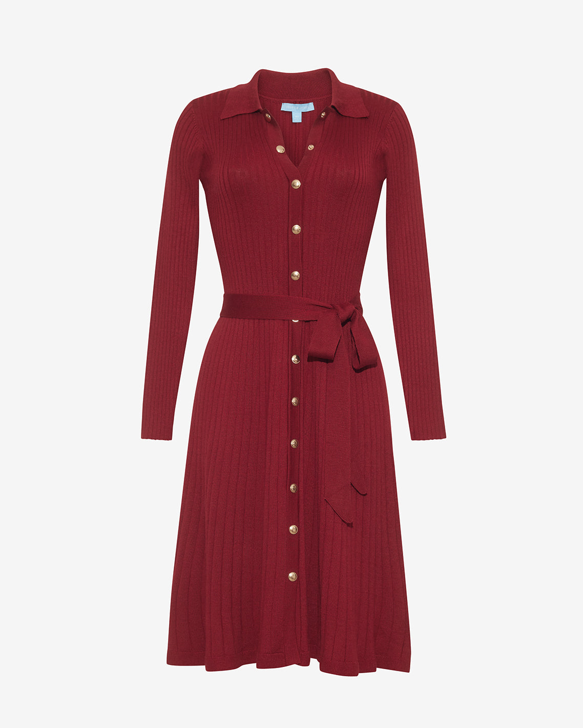 Monroe Knit Midi Dress in Burgundy