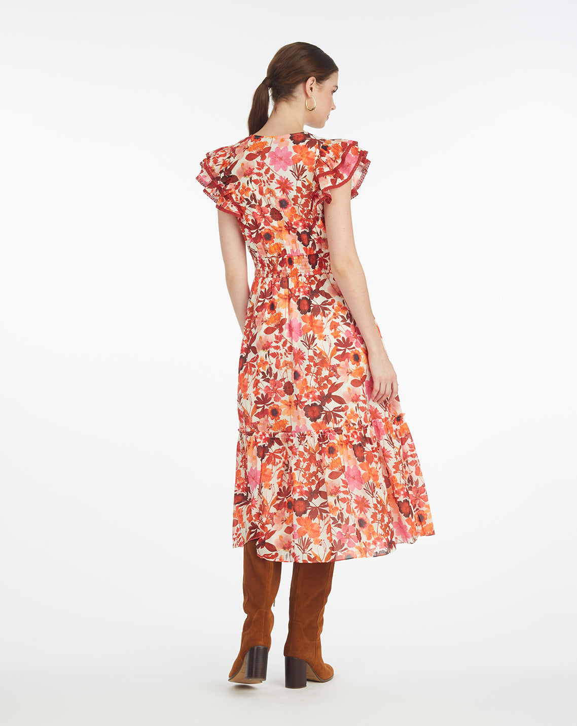 Meg Midi Dress in Botanical Garden