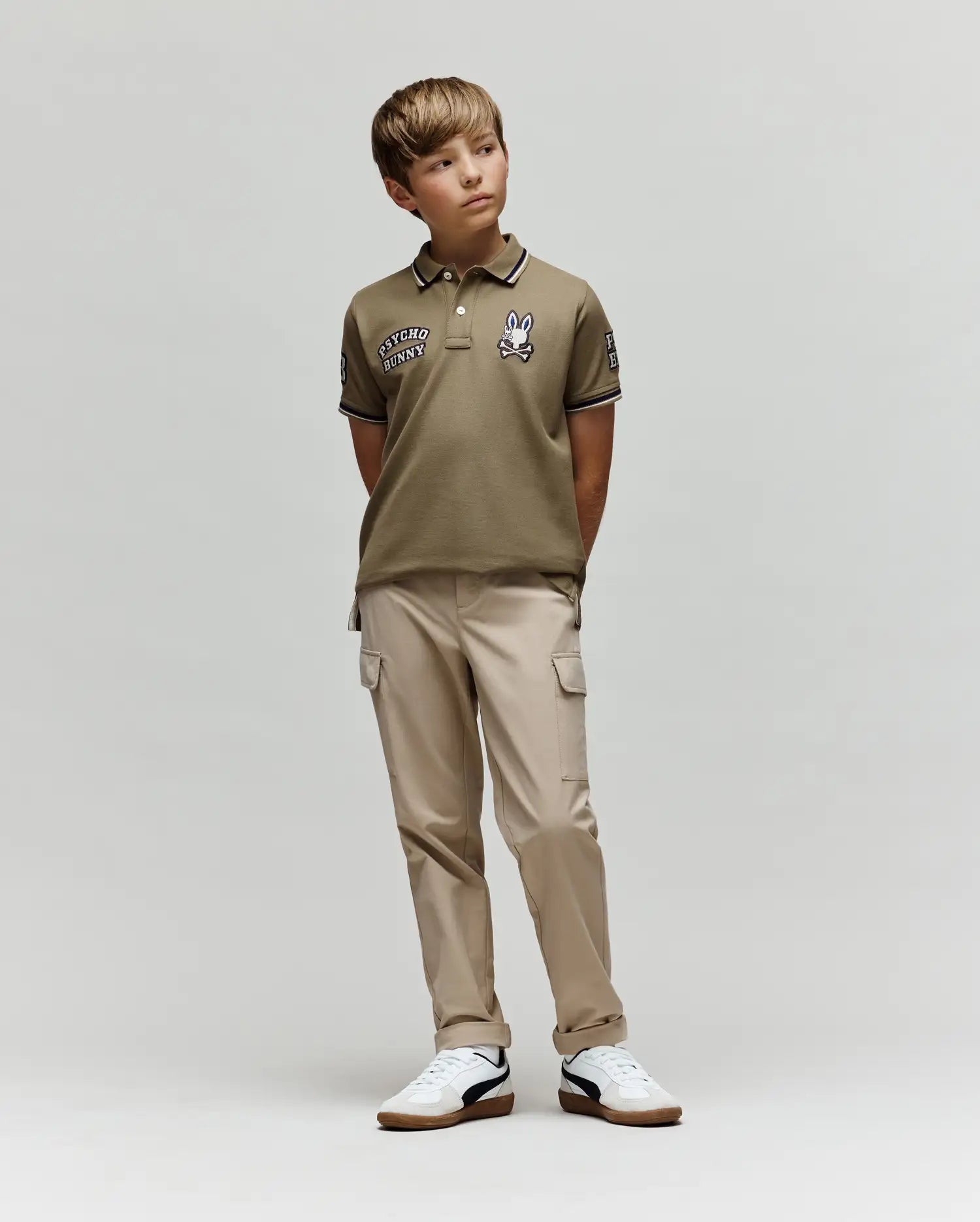 KIDS WADE PATCH PIQUE POLO SHIRT - KT0100051