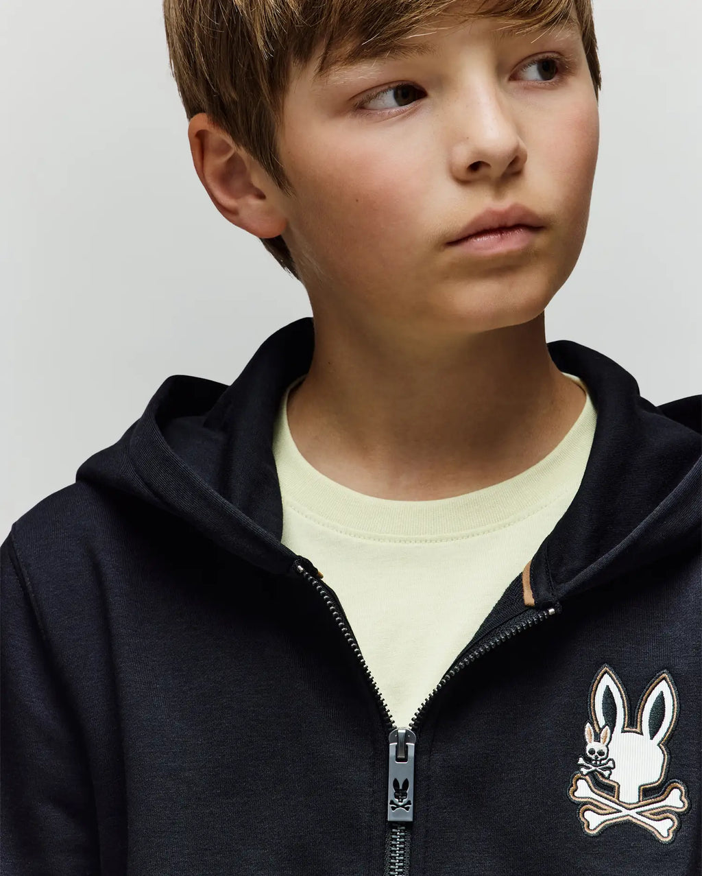 KIDS WADE CORD PATCH ZIP HOODIE - KT0500016