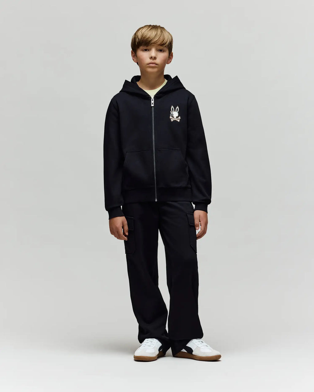 KIDS WADE CORD PATCH ZIP HOODIE - KT0500016