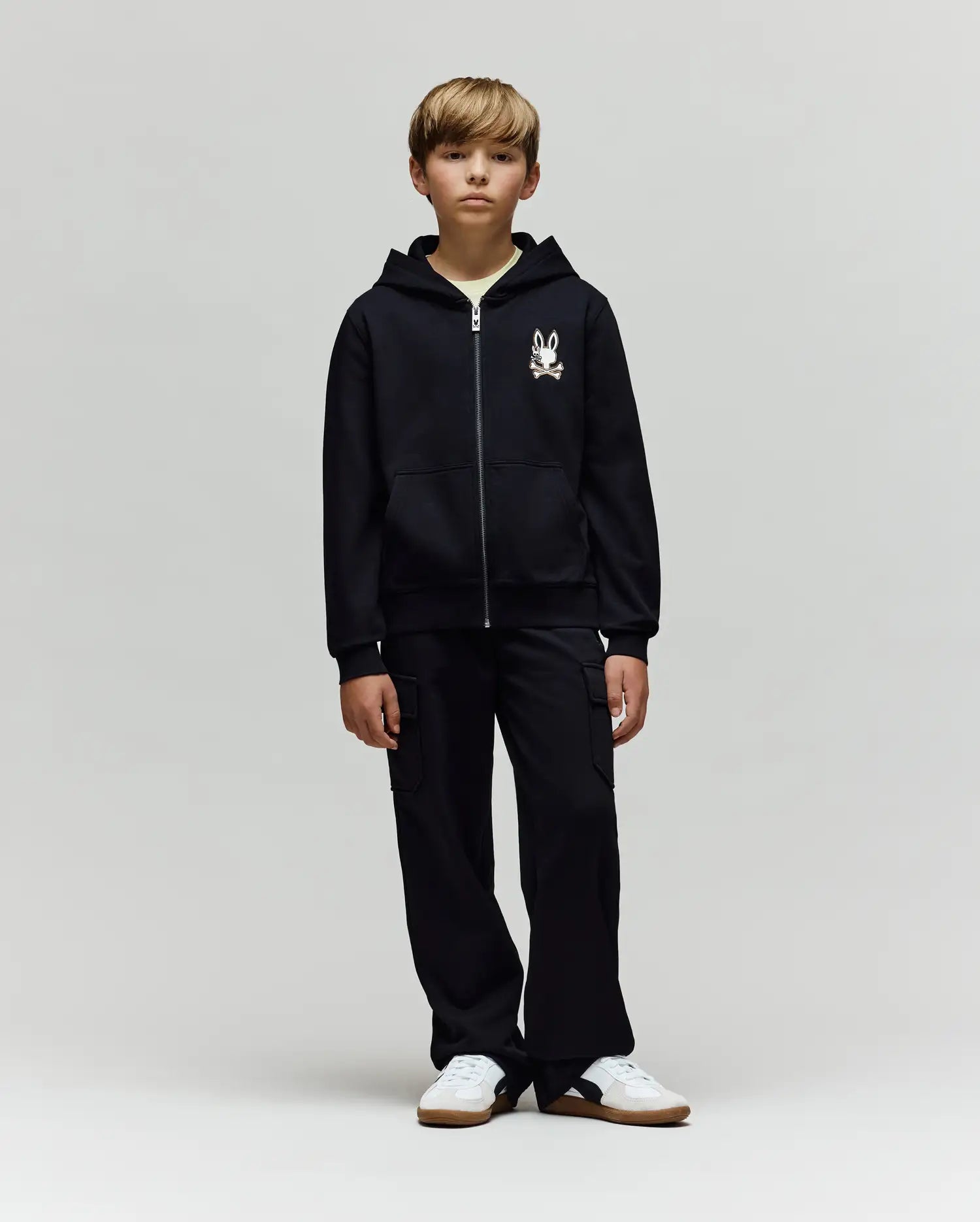 KIDS WADE CORD PATCH ZIP HOODIE - KT0500016