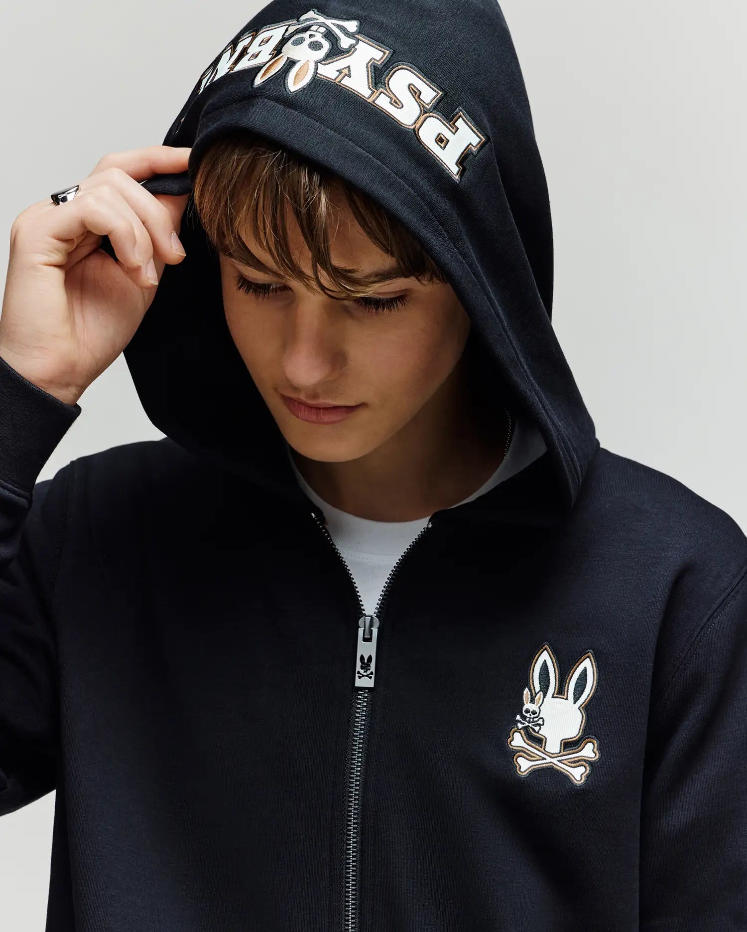 KIDS WADE CORD PATCH ZIP HOODIE - KT0500016