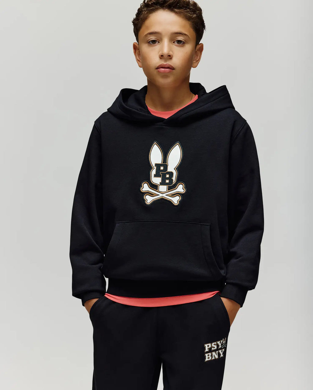 KIDS WADE CORD PATCH HOODIE - KT0500031