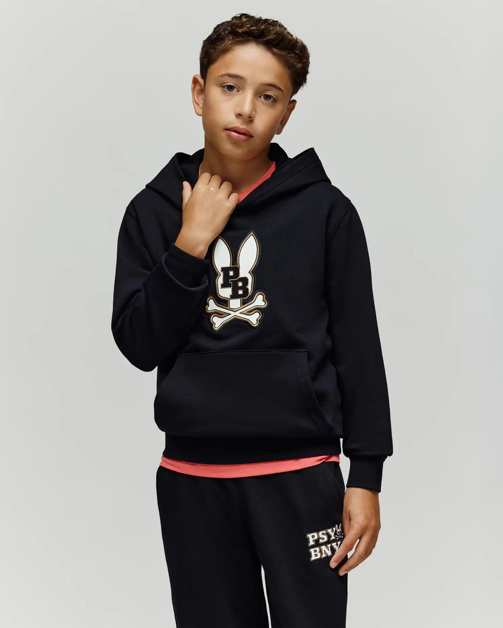 KIDS WADE CORD PATCH HOODIE - KT0500031