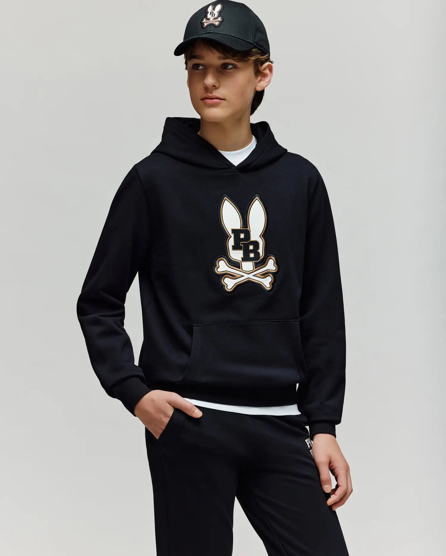 KIDS WADE CORD PATCH HOODIE - KT0500031