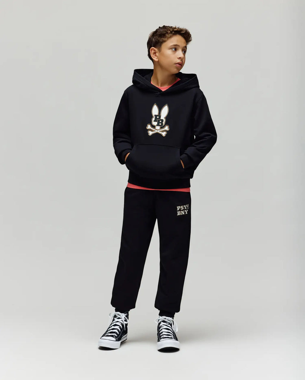 KIDS WADE CORD PATCH HOODIE - KT0500031