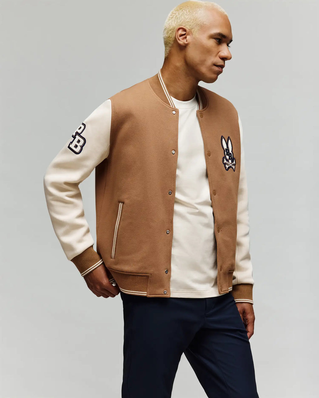 MENS WADE KNIT VARSITY BOMBER - MO110002﻿0