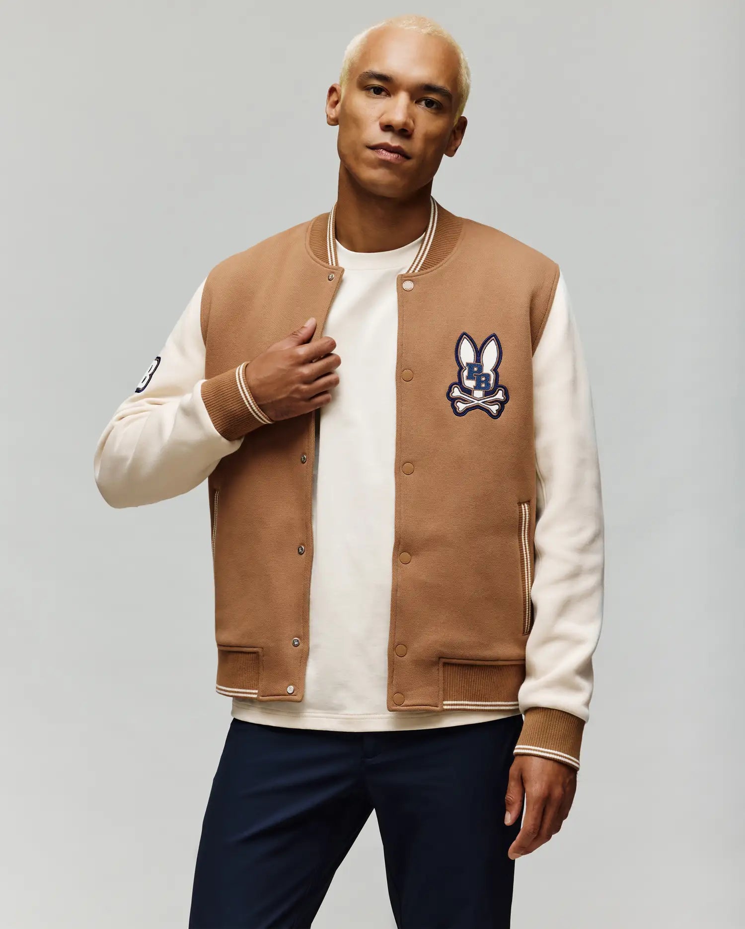 MENS WADE KNIT VARSITY BOMBER - MO110002﻿0