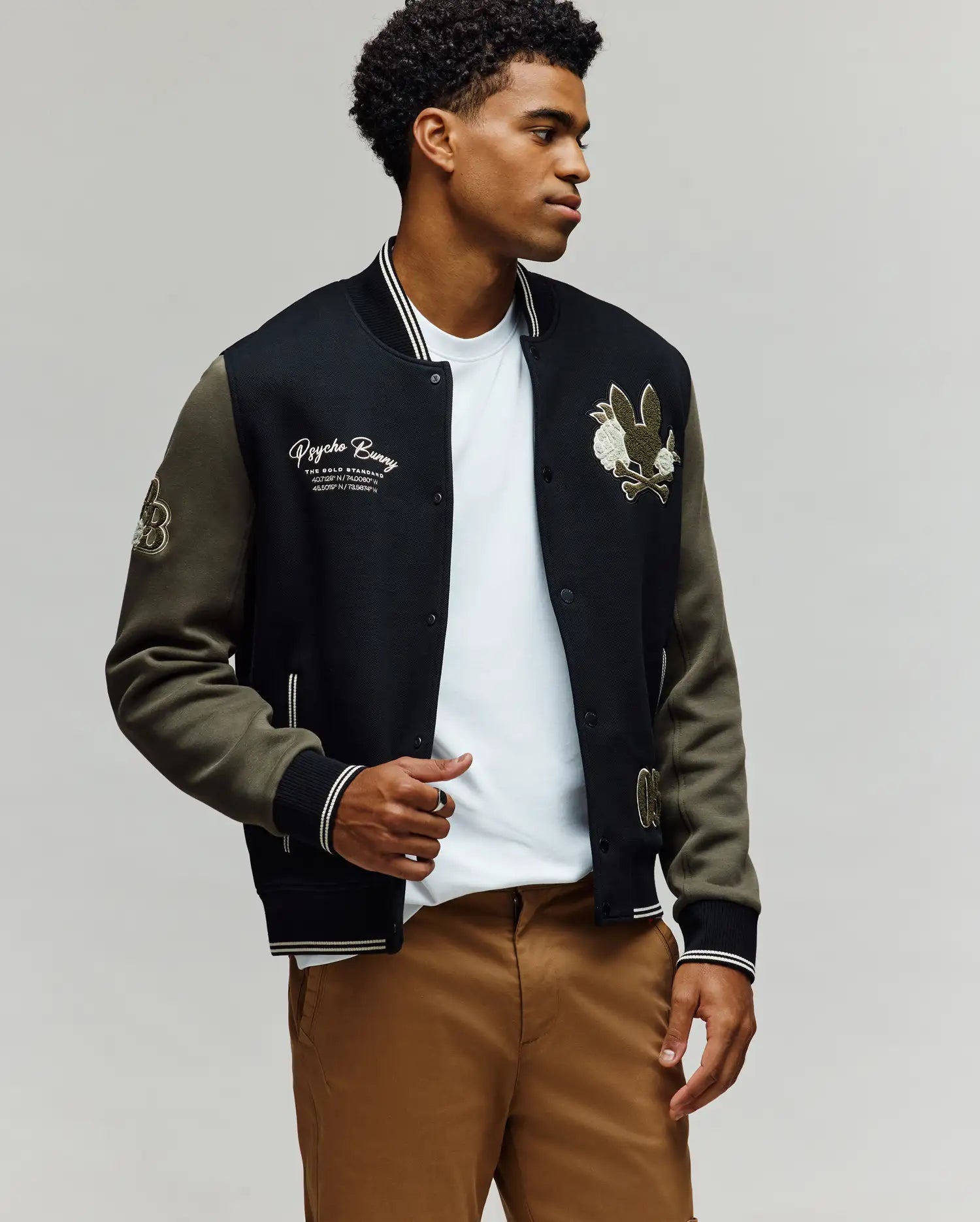 MENS AUG﻿USTE KNIT VARSITY BOMBER - MO1100050